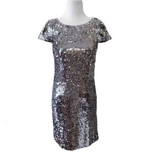 Banana Republic Silver Sequin Dress